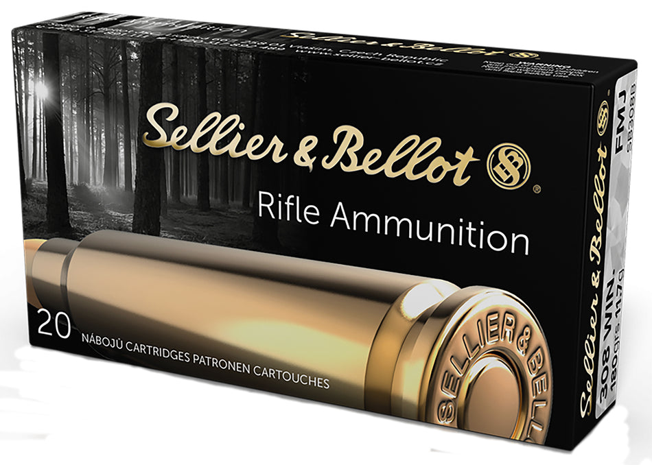 Sellier and Bellot  .308 Win / 7.62x51mm 180 grain Full Metal Jacket ammunition