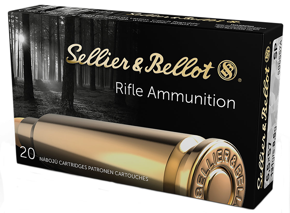 Sellier and Bellot Rifle 6.5x57mm Mauser 131 grain Soft Point ammunition