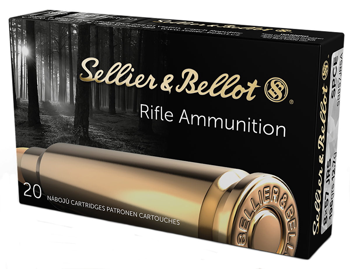 Sellier and Bellot Rimmed for Single Shot Only 8mm Mauser 196 grain Soft Point Cut Through Edge ammunition