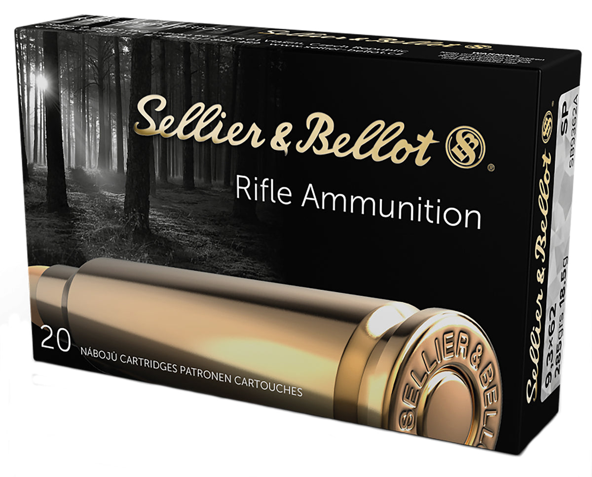 Sellier and Bellot Rifle 9.3x62mm Mauser 286 grain Soft Point ammunition