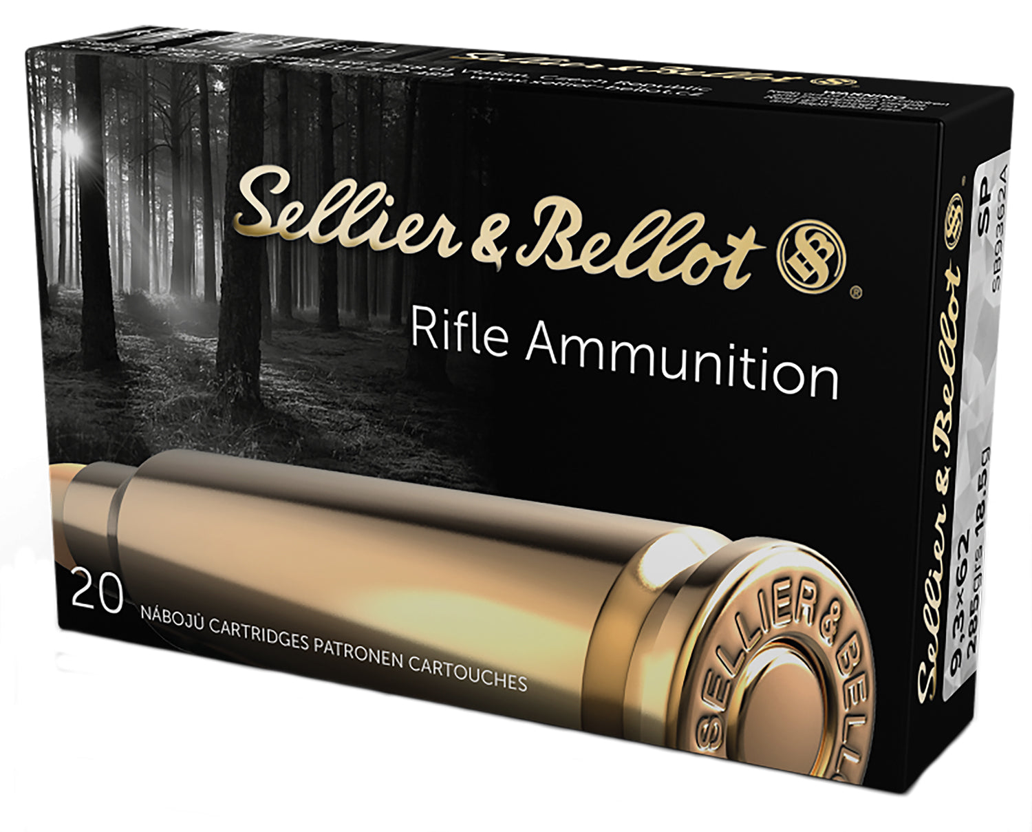Sellier and Bellot Rifle 9.3x62mm Mauser 286 grain Soft Point ammunition