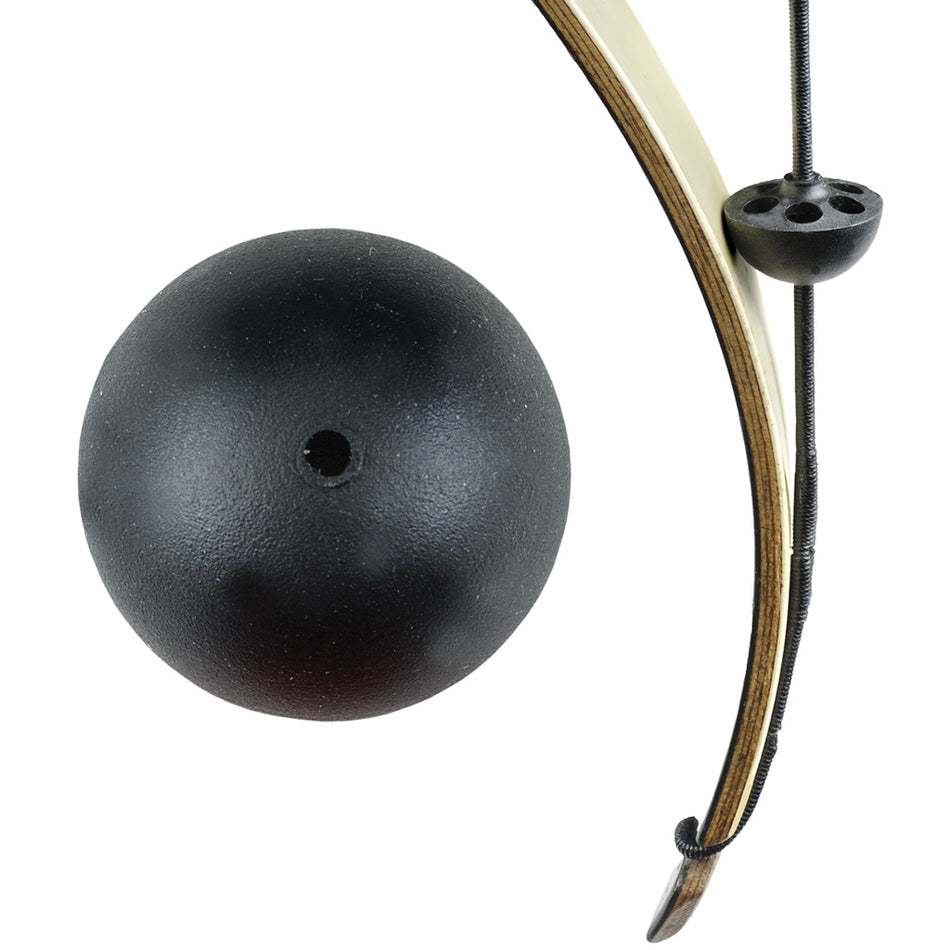 Pine Ridge Brush Buttons Black Traditional Bow String Silencers 2 pk.