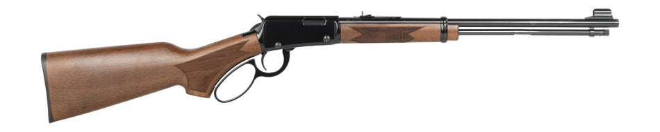 Henry H001PG22 Western 22 S/L/LR 15/17/21+1 18.50" Blued Round Barrel, Black Aluminum Grooved Receiver, American Walnut Fixed w/Pistol Grip Stock