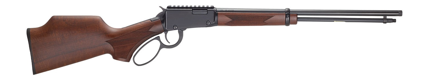 Henry H001PGC22M Bandit 22 WMR 12+1 18.50" Blued Threaded Barrel, Black Aluminum Receiver w/Picatinny Rail, American Walnut Monte Carlo Stock
