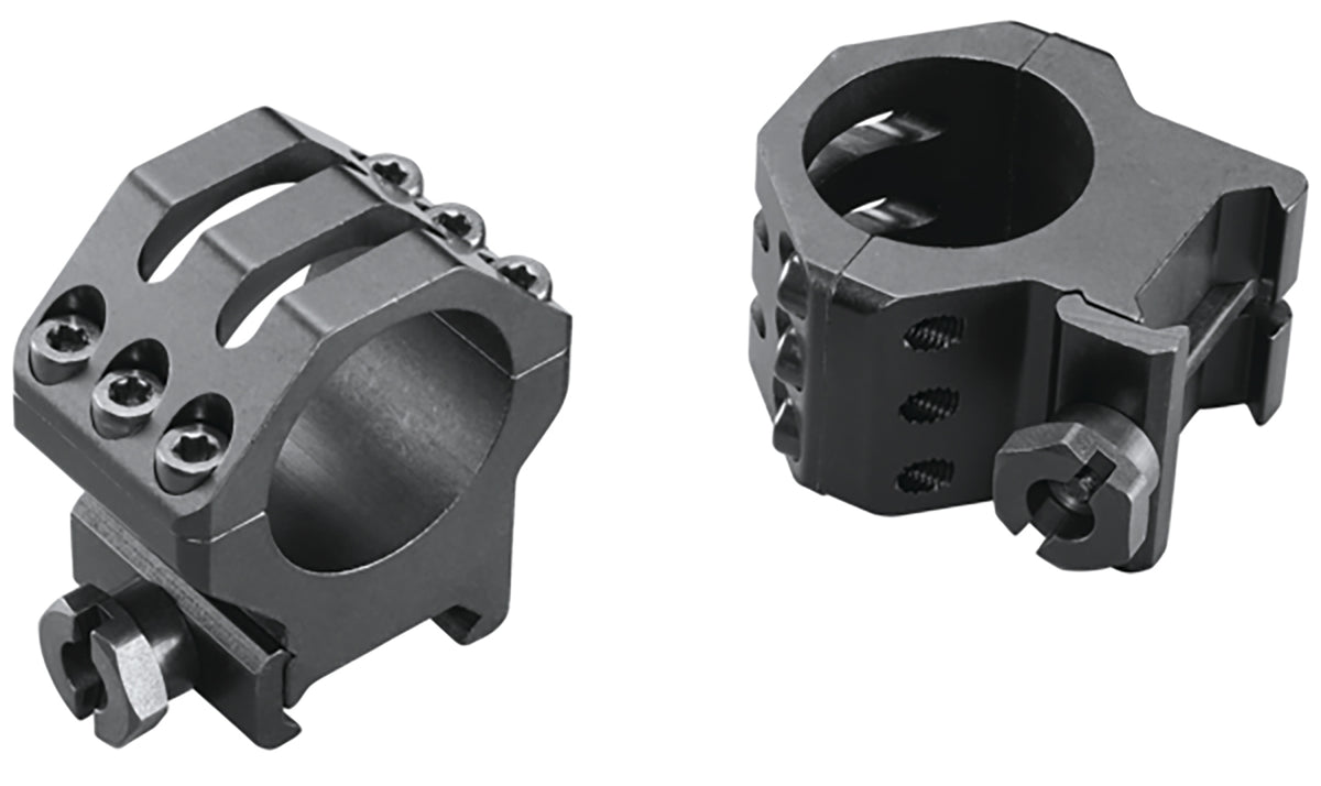 Weaver Mounts Skeleton Six-Point Rings Matte Black 1" High 48350