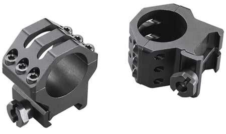 Weaver Mounts Skeleton Six-Point Rings Matte Black 1" High 48350