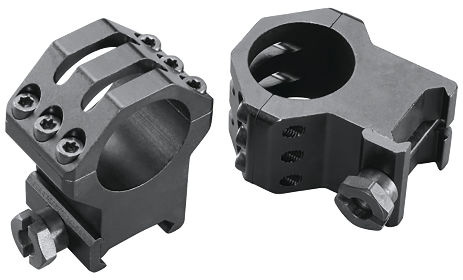 Weaver Mounts Skeleton Six-Point Rings Matte Black 1" XXH 48353