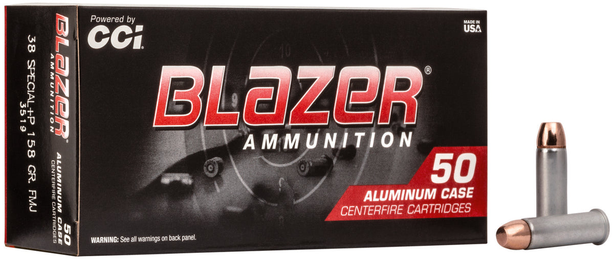 Blazer Aluminum +P Total Metal Jacket 158 Grain .38 Special 850 fps