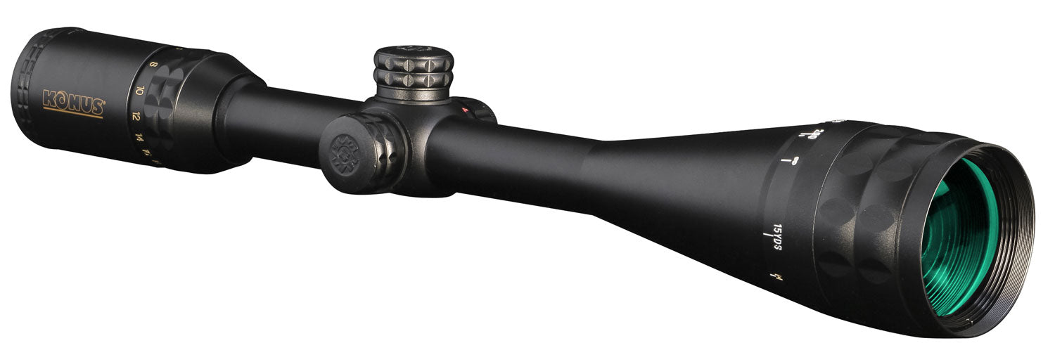 Konus KonusPro-Plus Long Range 6-24x50mm AO 1" Tube Dual-Color Illuminated Crosshair Dot Reticle Scope 7274