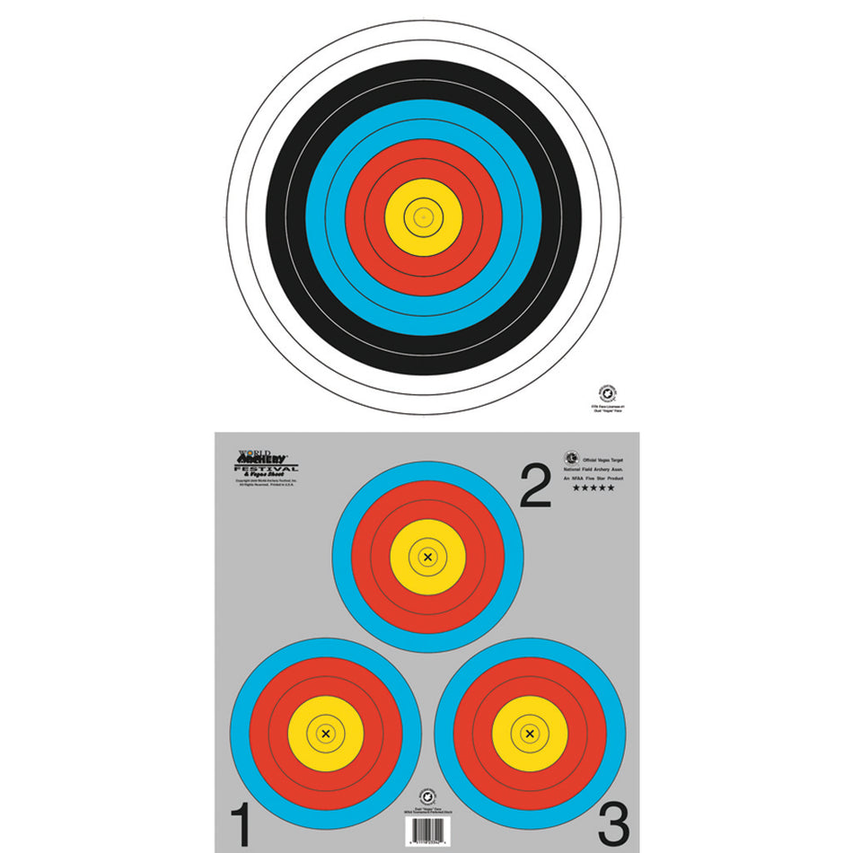 Maple Leaf Vegas Double-Sided Archery Target Face Pack of 100