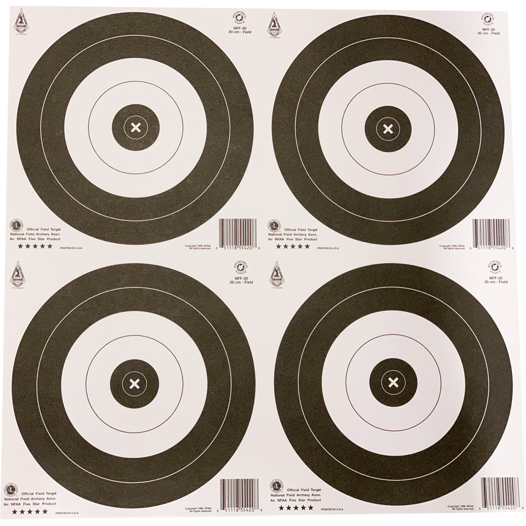 Maple Leaf Field Round 20 cm Archery Target Face 25-Pack