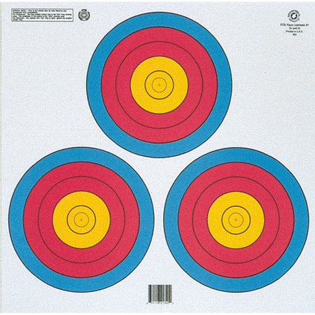 Maple Leaf FITA Triangle Three-Spot Archery Target Face Pack of 100
