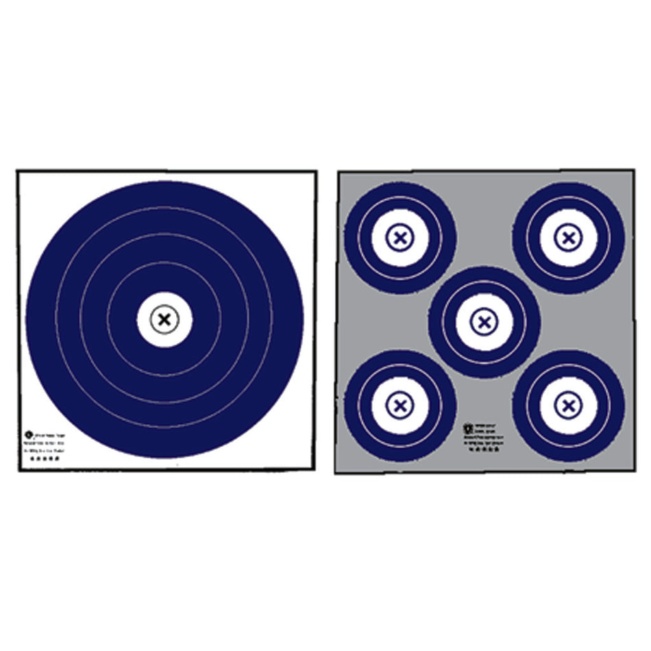 Maple Leaf NFAA Indoor Double-Sided Blue/White Archery Target Face Pack of 100