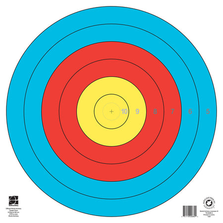 Maple Leaf FITA 6-Ring 80cm Archery Target Face with Inner Scoring Rings 1-Pack