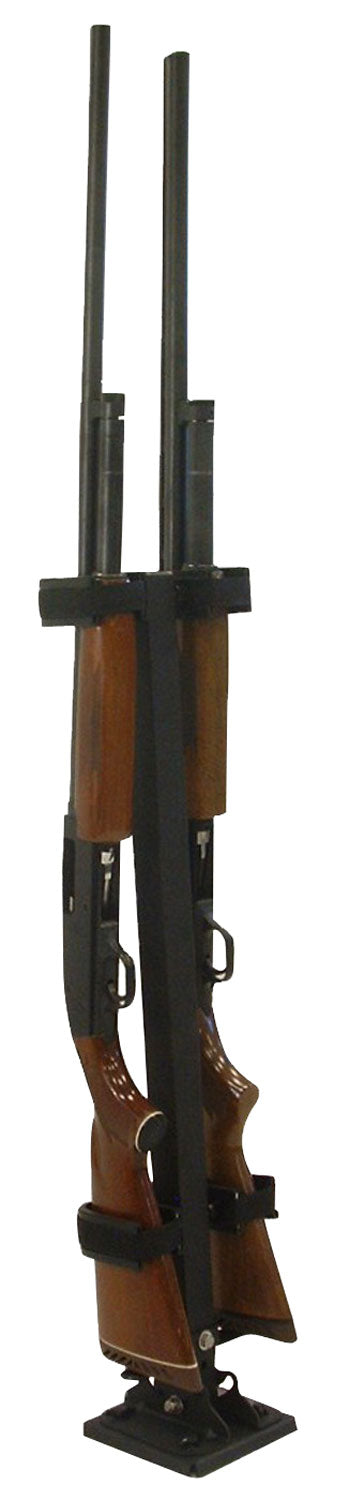 Rugged Gear 10082 Removable Floor Mount Gun Rack 2 Rifle/Shotgun Black Metal
