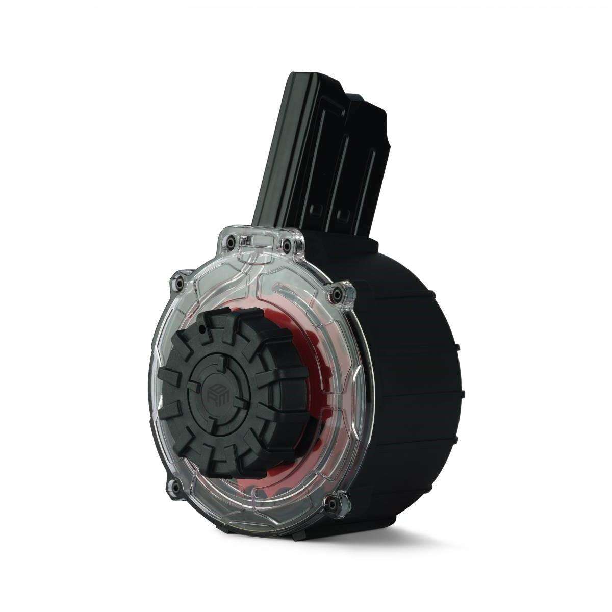 Typhoon Defense Black River 20rd 12 Gauge Drum Shotgun Magazine Black Red Parts
