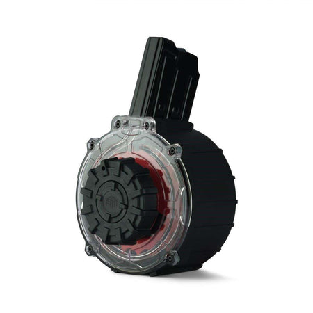 Typhoon Defense Black River 20rd 12 Gauge Drum Shotgun Magazine Black Red Parts