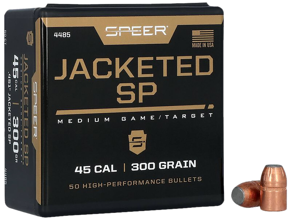 Speer 4485 Handgun Plinking .451 300gr Jacketed Soft Point Component Bullets