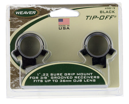 Weaver Mounts .22 Tip-Off Scope Rings Black 1 Inch 49819