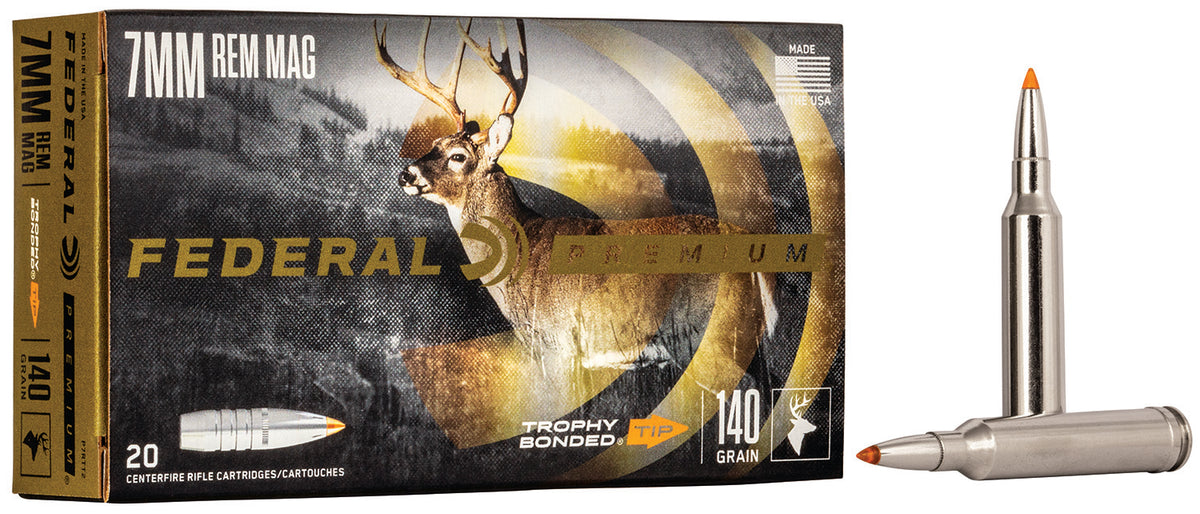 Federal Premium Trophy Bonded Tip 140 Grain 7mm Remington Mag 3150 fps