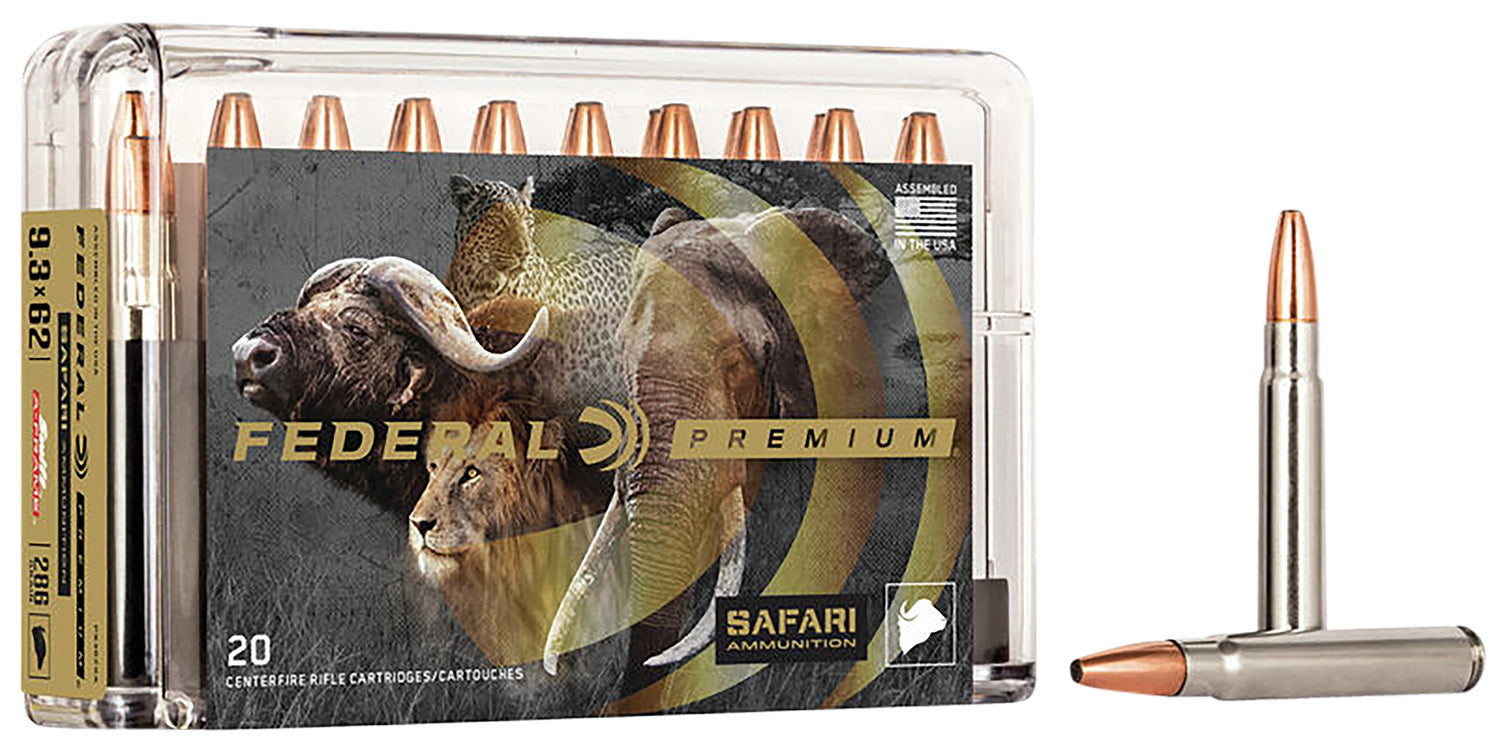 Federal Premium Safari Cape-Shok 9.3x62mm Mauser 286 grain Swift A Frame ammunition