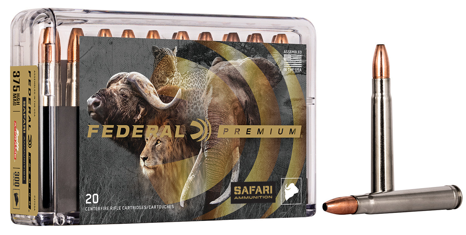Federal Premium Safari Cape-Shok .375 H&H Mag 300 grain Swift A Frame ammunition