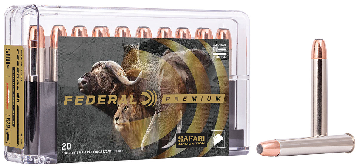 Federal Premium Safari Cape-Shok .500 Nitro Express 570 grain Swift A Frame ammunition