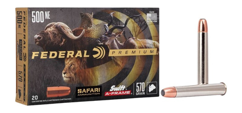 Federal Premium Safari Cape-Shok .500 Nitro Express 570 grain Swift A Frame ammunition