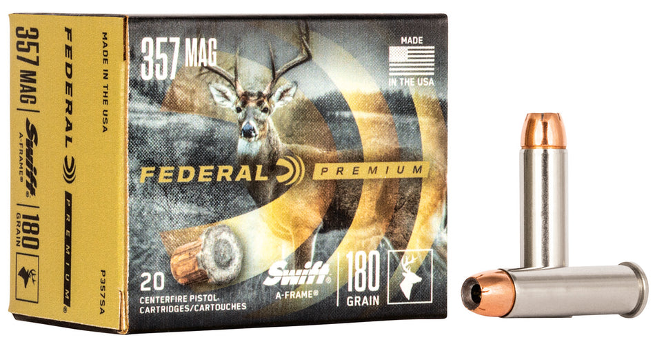 Federal Premium .357 Magnum 180 grain Swift A Frame ammunition