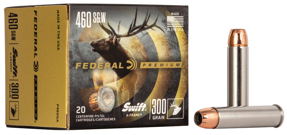 Federal Premium Swift A Frame 300 Grain .460 S&W Mag 1750 fps