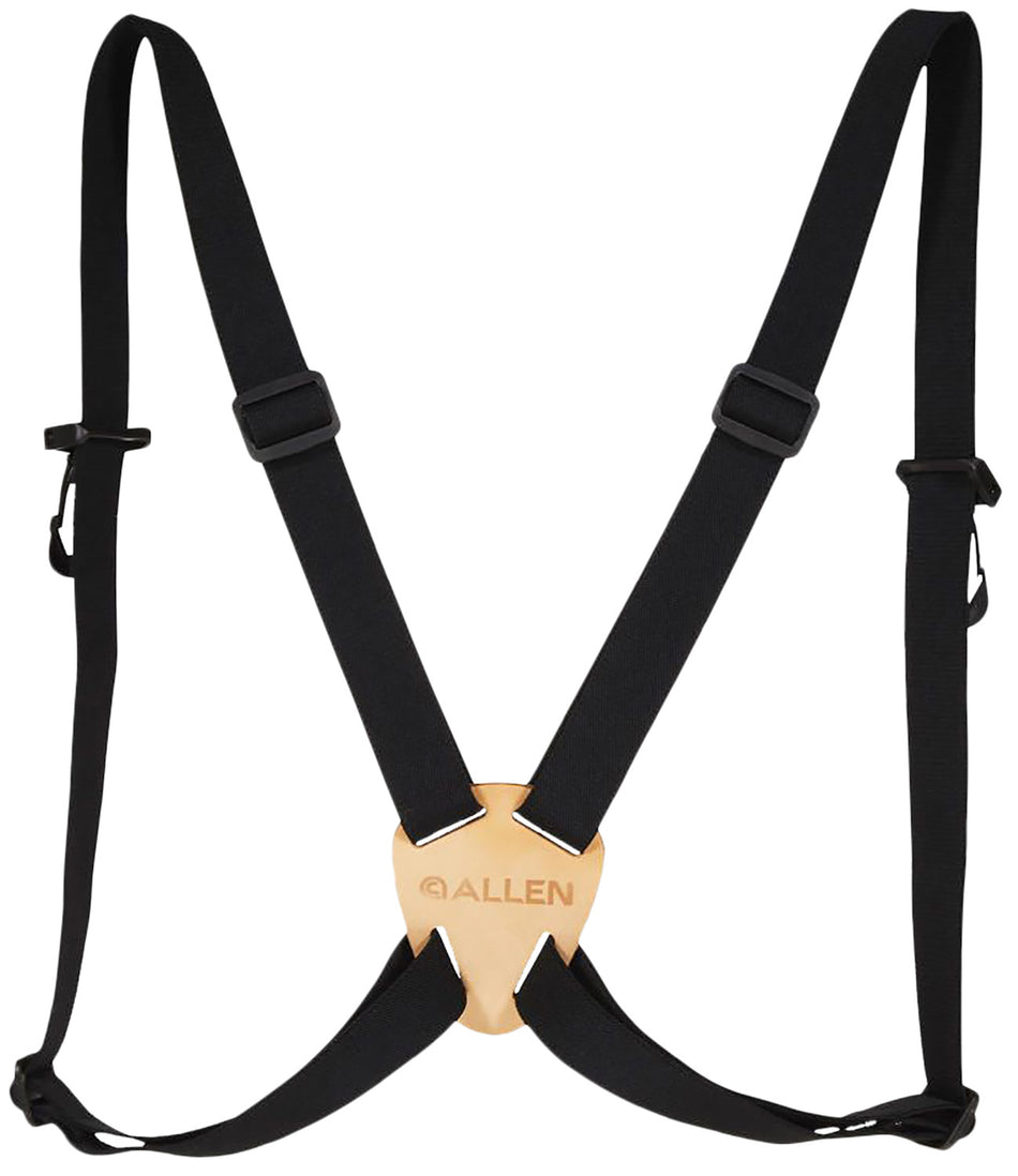 Allen 1.25 Inch Adjustable Black Elastic Binocular Harness Strap with Extra Ring