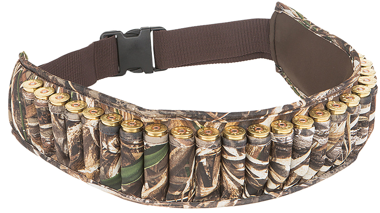 Allen 25rd Neoprene Waterfowl Shotgun Shell Belt with Dual Adjustable Buckle, Realtree Max-4