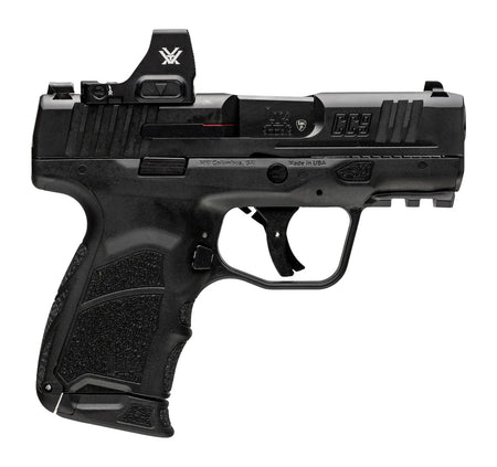 HK 81001354 CC9 w/Optic Micro Compact 9mm Luger 12+1 3.32" Black Barrel, Black Steel Serrated w/Optic Slide, Black Polymer Frame w/Picatinny Rail, Interchangeable Backstrap Grip, Vortex CCW
