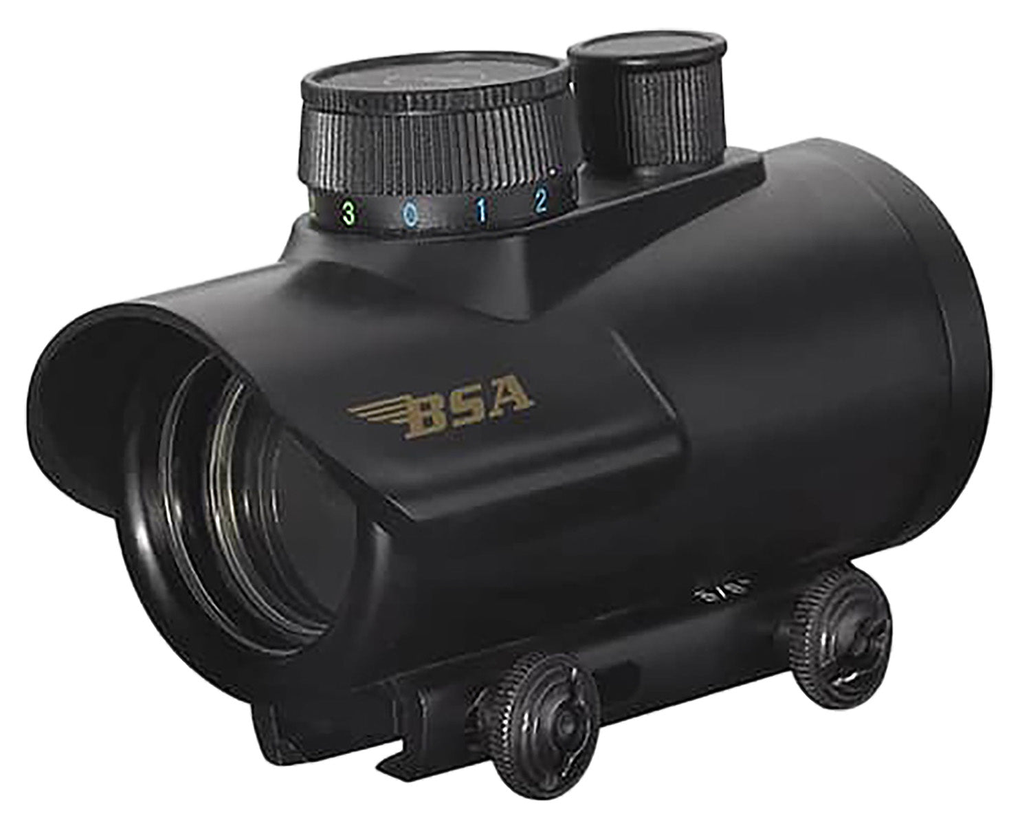 BSA HMRGBD30CP Huntsman 30mm RGB Red Dot Sight 5 MOA 1x Rail Mount
