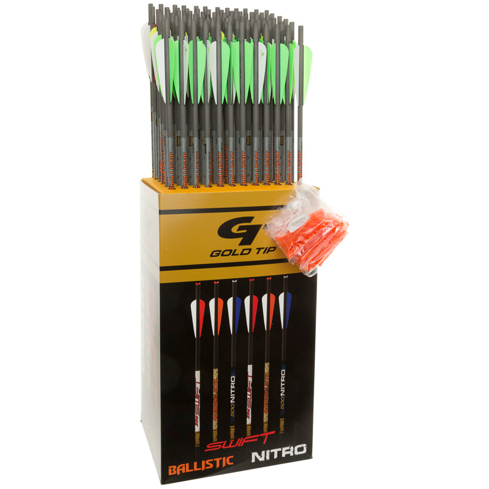 Gold Tip Ballistic 20-Inch Crossbow Bolts 4 in. Vane Fletched 72 Pack