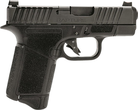 Gforce Arms GF932512GB Rapture Sub-Compact Frame 9mm Luger 12+1 3.25" Black Steel Barrel, Black Steel Optic Cut/Serrated Slide, Gray Cerakote Polymer Frame, Shield RMSc/RMR Footprint