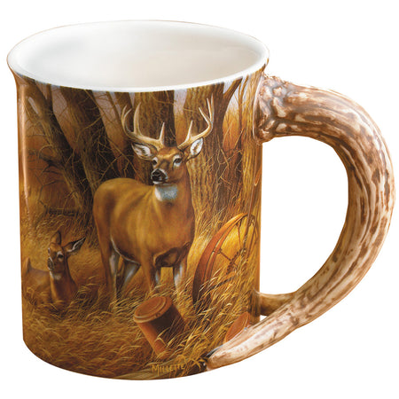 Wild Wings Rustic Retreat Sculpted Whitetail Coffee Mug 16 oz.