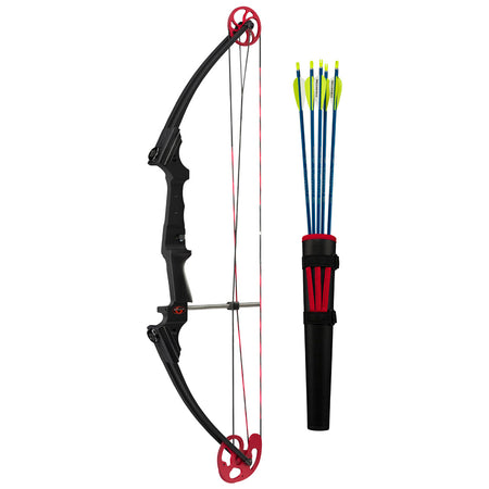 Genesis Black Left Hand Compound Bow Set with Accessories