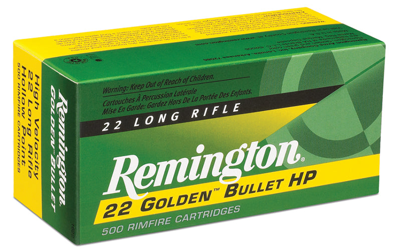 Remington 22 Golden Bullet .22 Long Rifle 36 grain Plated Hollow Point ammunition