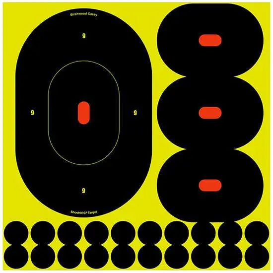 Shoot-N-C Self-Adhesive Silhouette Targets 4" and 9" 5-Pack by B/C