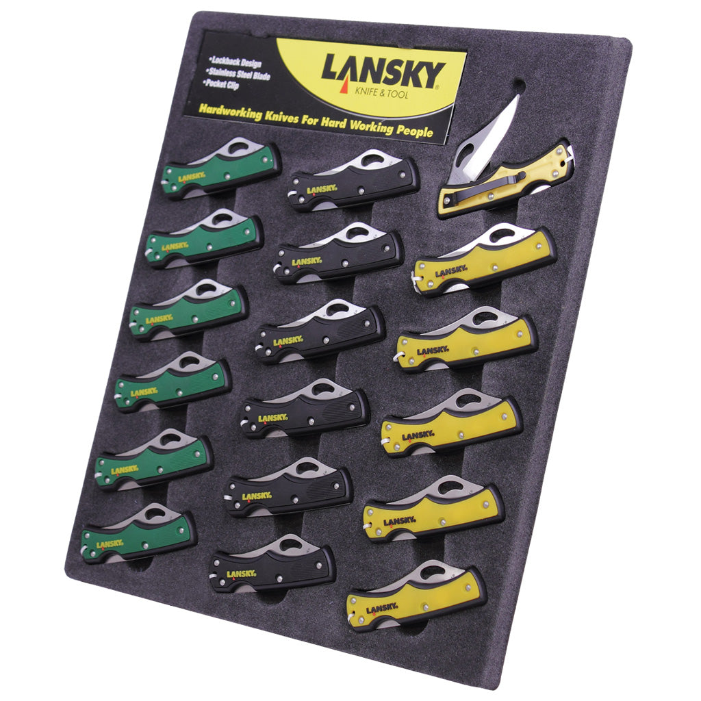 Lansky Small Lockback 18 pc. Knife Retail Display Set