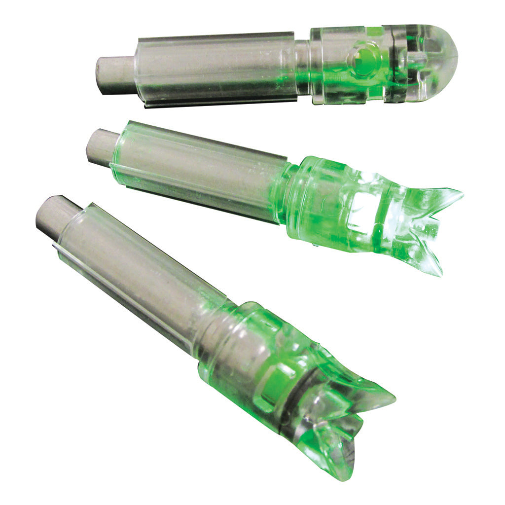 GWS Green Illuminated Crossbow Nocks 3 Pack .297-.302 I.D.