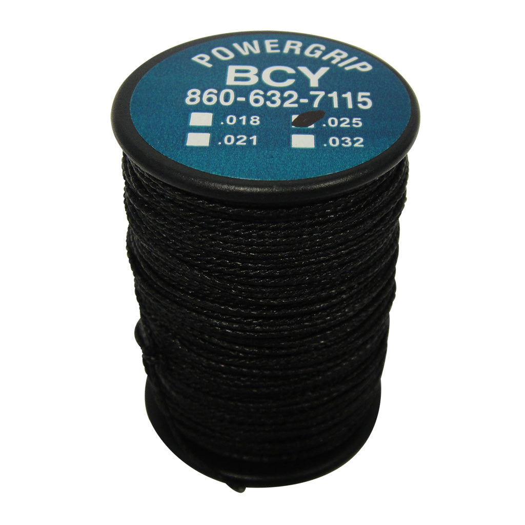 BCY Power Grip Braided Serving Black .025 Diameter 50 yds.