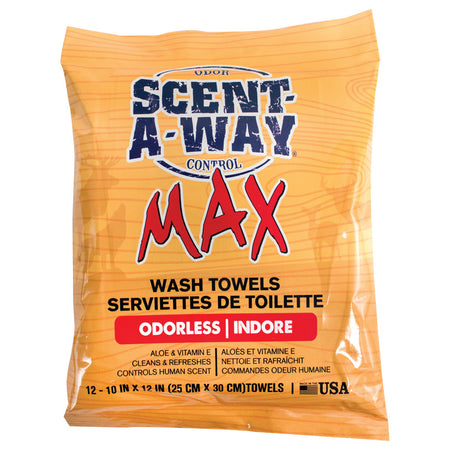 Scent-A-Way Max Deodorizing Wash Towels Pack of 12