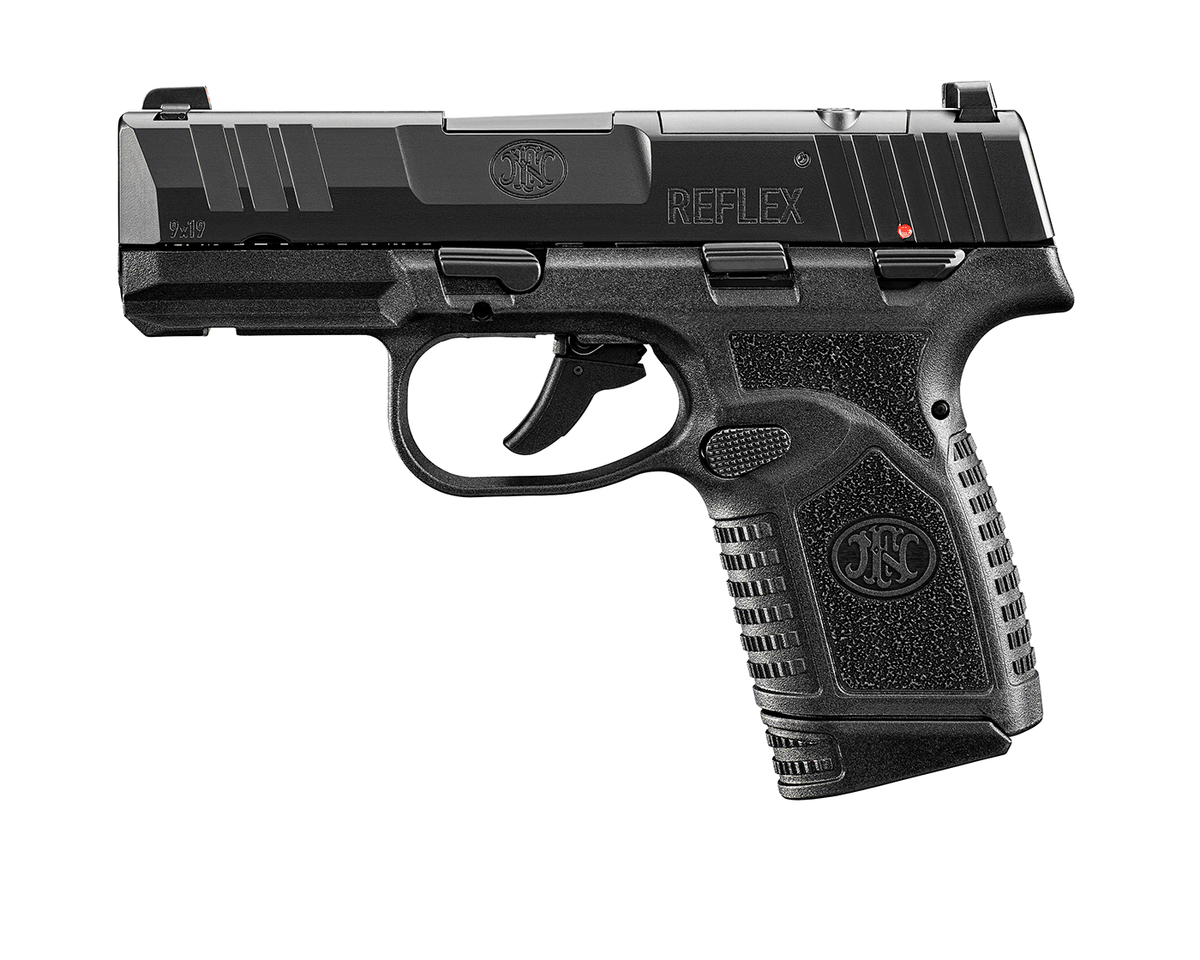 FN 66101422 Reflex MRD 9mm Luger 10+1 3.30" Micro-Compact Frame Black PVD Optic Ready/Serrated Steel Slide w/Picatinny Rail Black Stippled Grip Ambidextrous