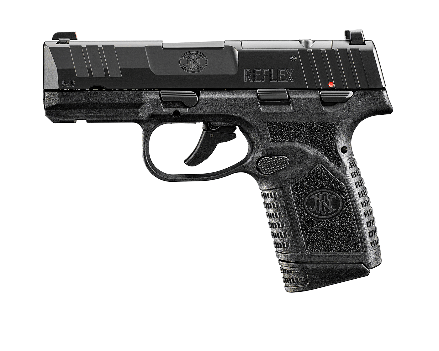 FN 66101422 Reflex MRD 9mm Luger 10+1 3.30" Micro-Compact Frame Black PVD Optic Ready/Serrated Steel Slide w/Picatinny Rail Black Stippled Grip Ambidextrous