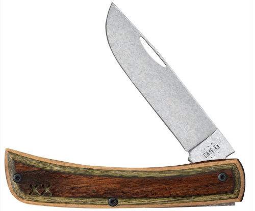 Case Crossroads Brown Green Laminate Sod Buster Jr Traditional Knife