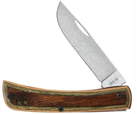 Case Crossroads Brown Green Laminate Sod Buster Jr Traditional Knife