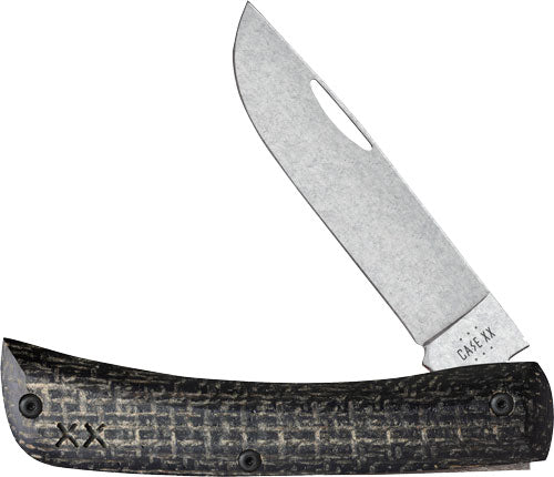 Case Crossroads Black Burlap Laminate Sod Buster Jr Traditional Knife