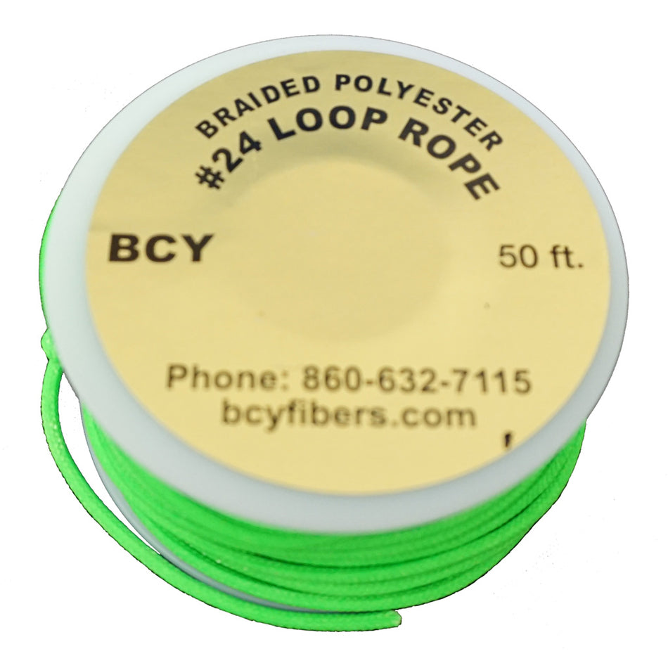 BCY 24 D-Loop String Material Neon Green 50 ft.